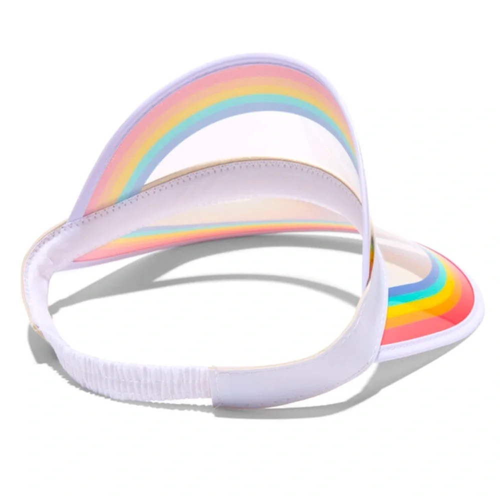 Rainbow Pride Striped Clear Visor - NWT